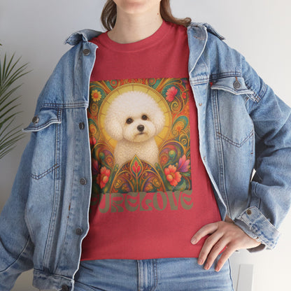 Bichon Frise Vintage Graphic T-Shirt – Unisex Cotton Tee for Dog Lovers
