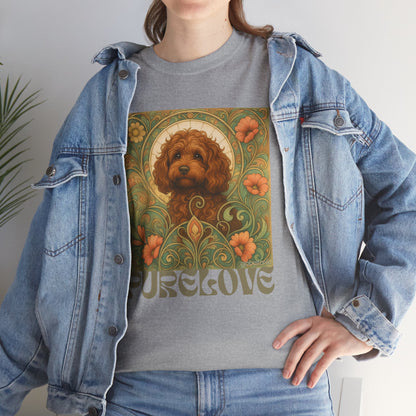 Strawberry Cavapoo (Cavoodle) Vintage Graphic T-shirt -Unisex Cotton Tee for Dog Lovers