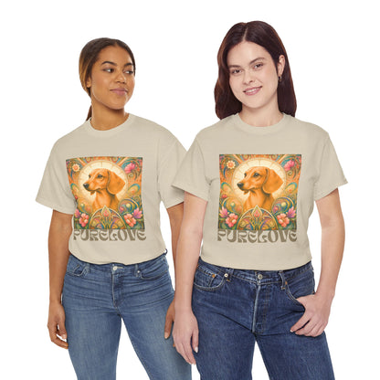 Dachshund Tan Vintage Graphic T-Shirt – Unisex Cotton Tee for Dog Lovers