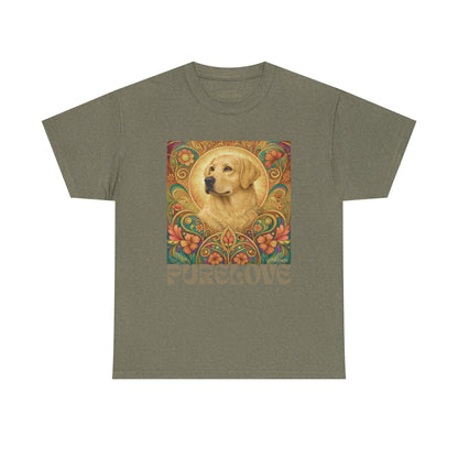 Golden Labrador Vintage Graphic T-shirt - Unisex Cotton Tee for Dog Lovers