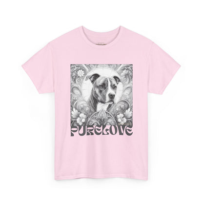 Staffy (Coco) Bull Terrier Vintage Unisex Cotton Tee for Dog Lovers (Black & White)