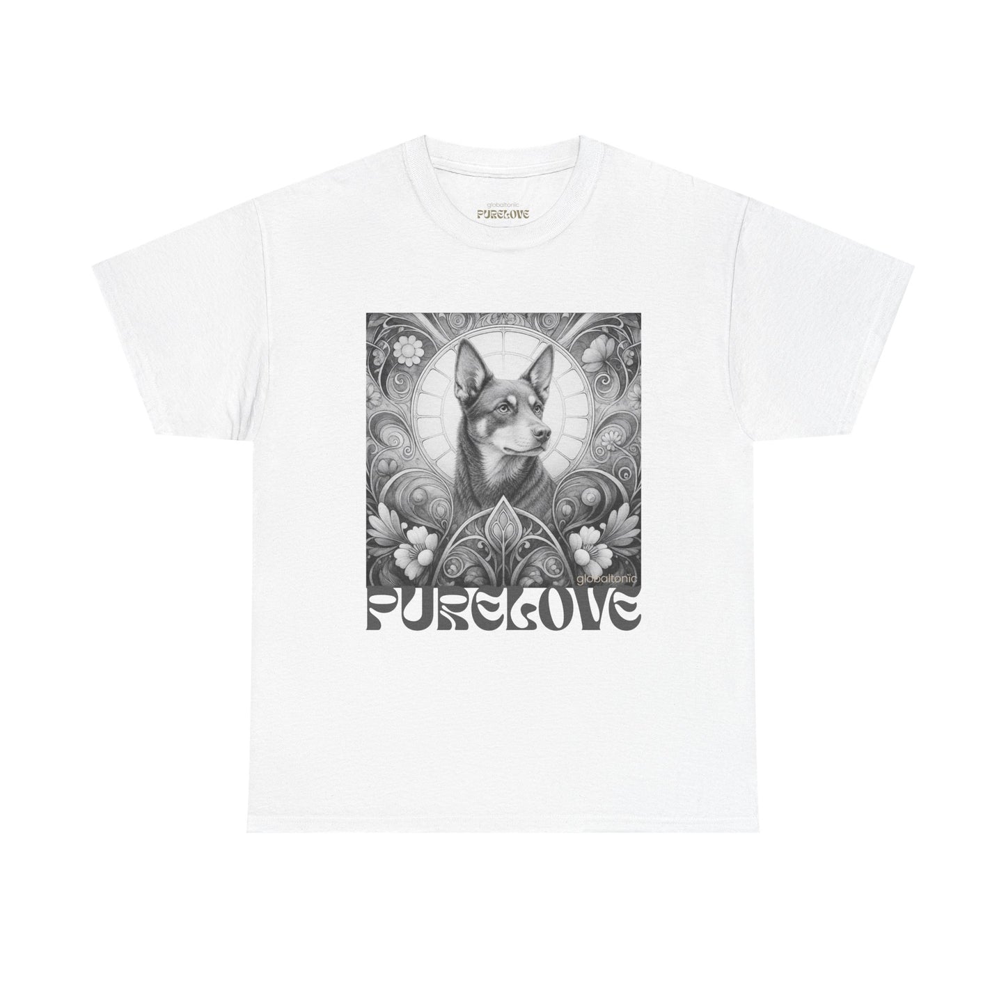Kelpie Brown Vintage Unisex Cotton Tee for Dog Lovers (Black & White)