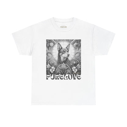 Kelpie Brown Vintage Unisex Cotton Tee for Dog Lovers (Black & White)