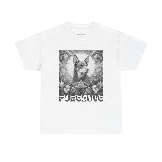 Kelpie Brown Vintage Unisex Cotton Tee for Dog Lovers (Black & White)
