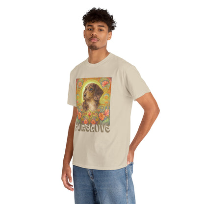 Dachshund Merle Wirehaired Vintage Unisex Cotton Tee for Dog Lovers