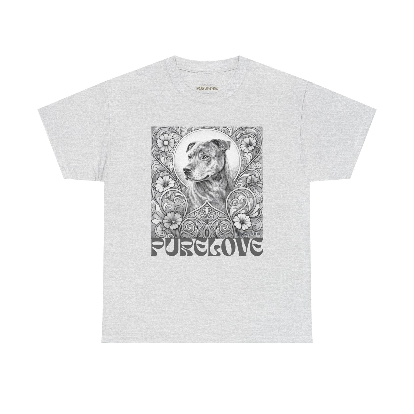 Staffy Brown Brindle Vintage Graphic T-Shirt – Unisex Cotton Tee for Dog Lovers (Black & White)