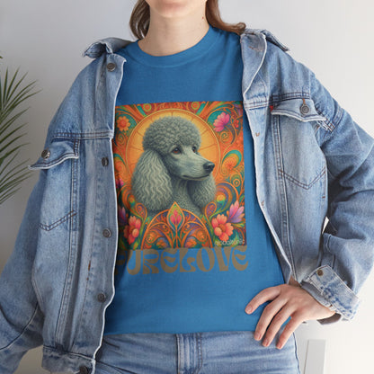 Poodle Grey Vintage Graphic T-Shirt – Unisex Cotton Tee for Dog Lovers