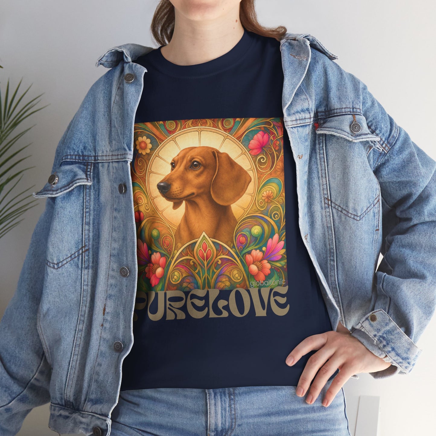 Dachshund Tan Vintage Graphic T-Shirt – Unisex Cotton Tee for Dog Lovers