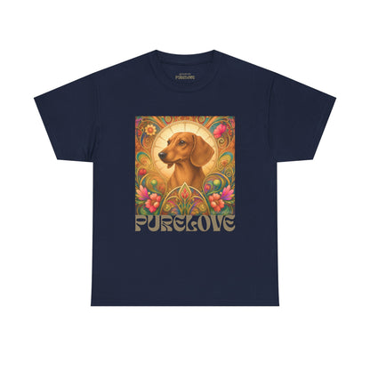Dachshund Tan Vintage Graphic T-Shirt – Unisex Cotton Tee for Dog Lovers