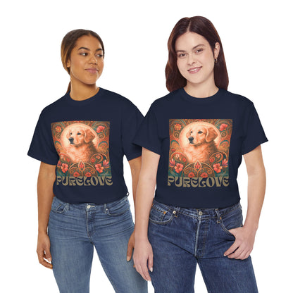 Golden Retriever Vintage Graphic T-shirt - Unisex Cotton Tee for Dog Lovers