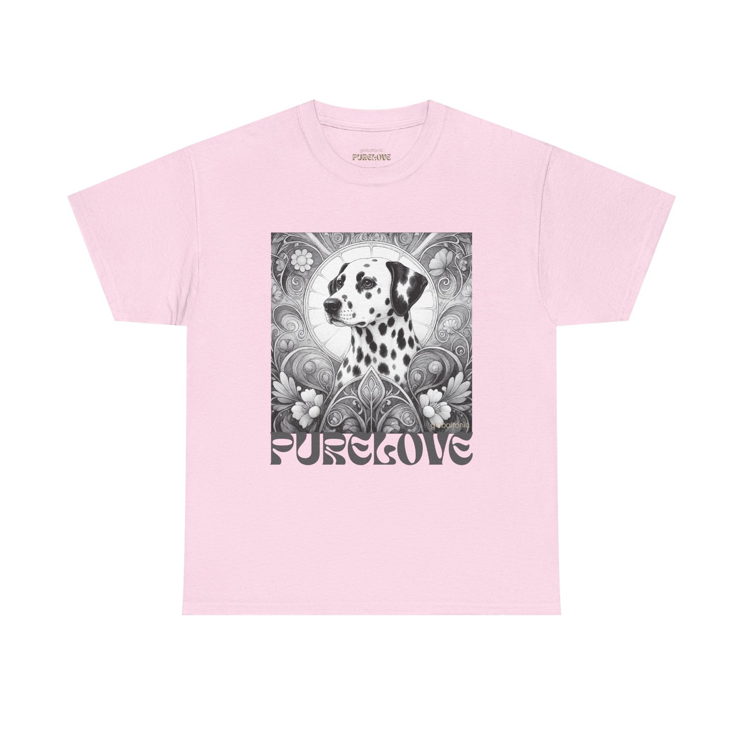 Dalmatian Vintage Unisex Cotton Tee for Dog Lovers (Black & White)