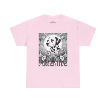 Dalmatian Vintage Unisex Cotton Tee for Dog Lovers (Black & White)