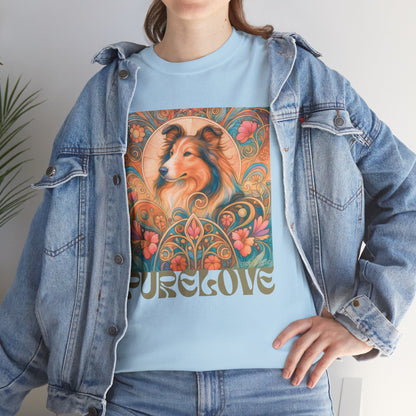 Collie Vintage Graphic T-shirt - Unisex Cotton Tee for Dog Lovers