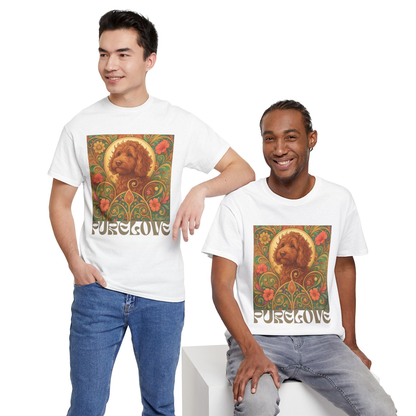 Red Cavapoo (Cavoodle) Vintage Graphic T-Shirt – Unisex Cotton Tee for Dog Lovers