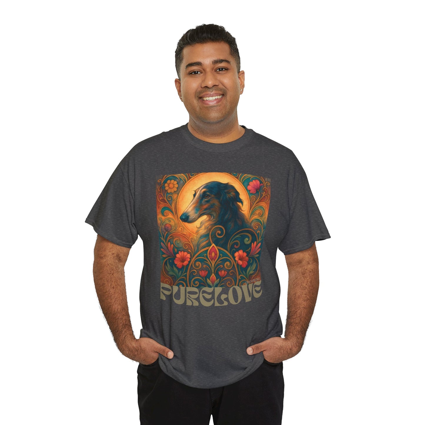 Borzoi Vintage Graphic T-Shirt – Unisex Cotton Tee for Dog Lovers