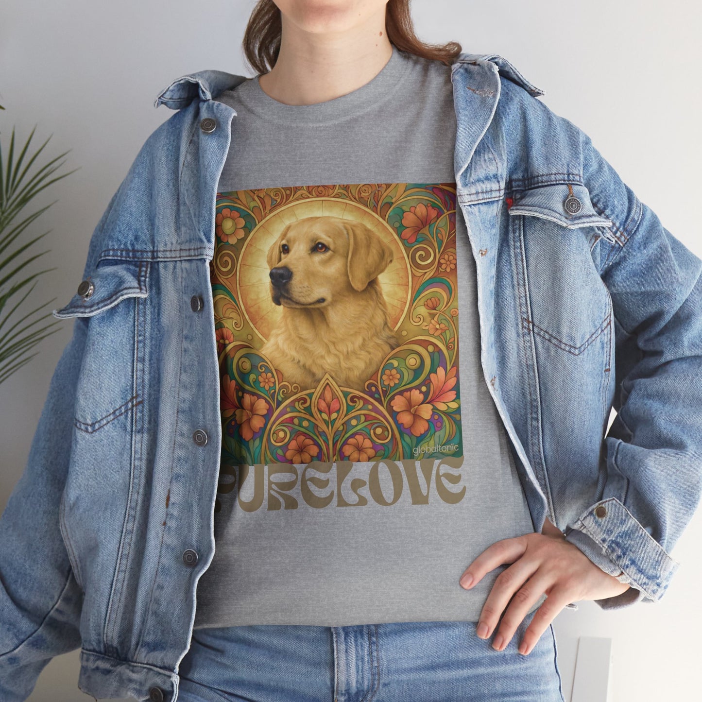 Golden Labrador Vintage Graphic T-shirt - Unisex Cotton Tee for Dog Lovers
