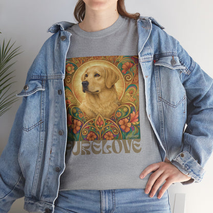 Golden Labrador Vintage Graphic T-shirt - Unisex Cotton Tee for Dog Lovers