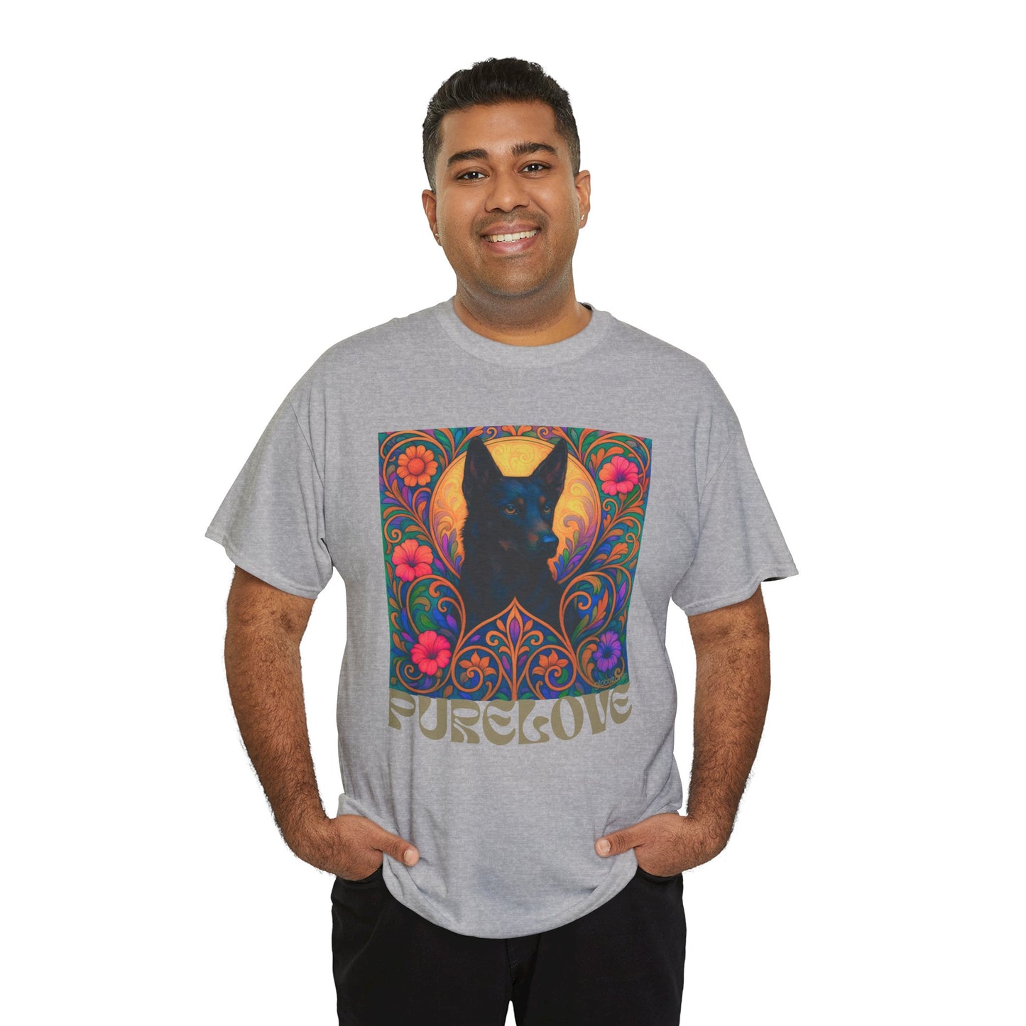 Black Kelpie Vintage Graphic T-Shirt – Unisex Cotton Tee for Dog Lovers
