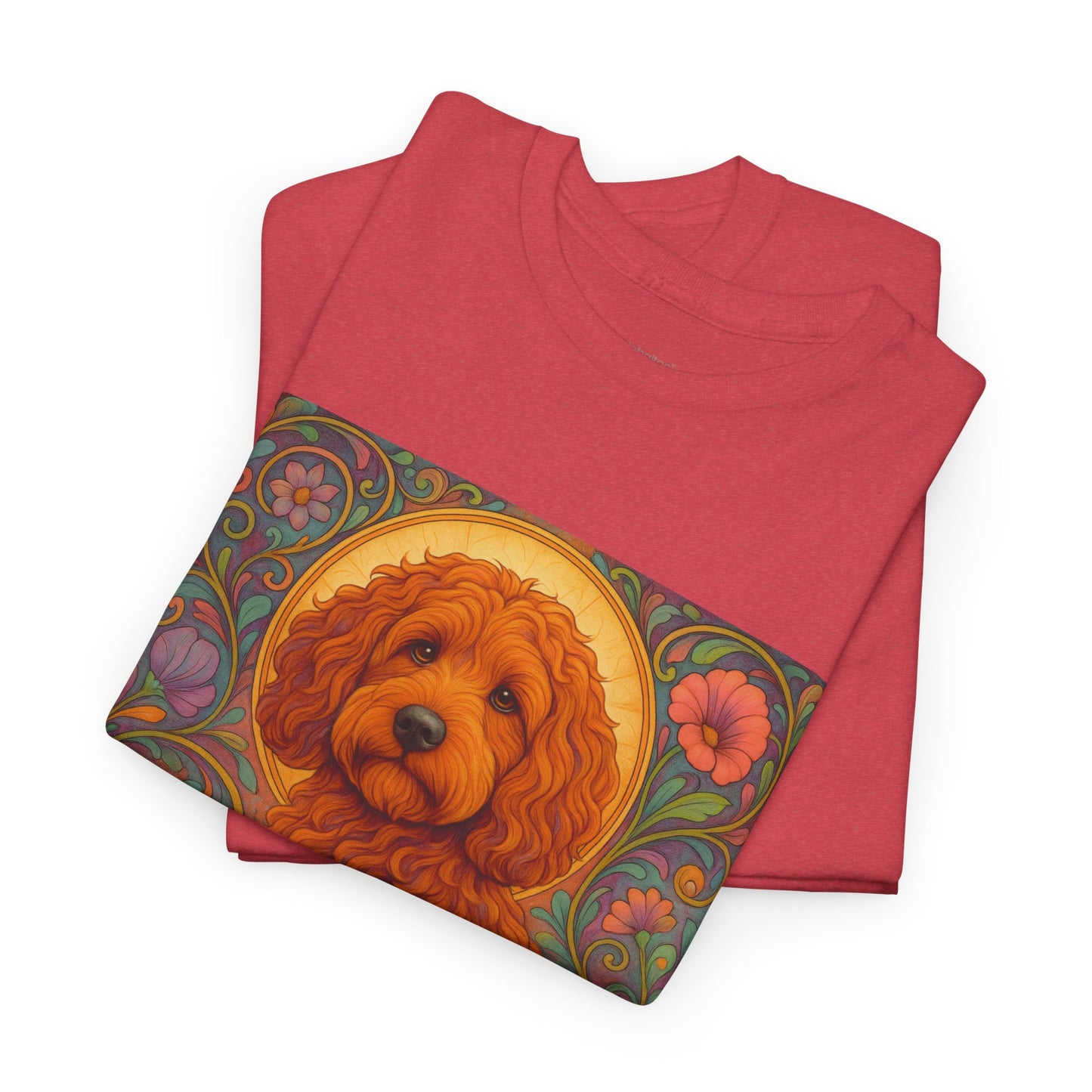 Red Cockapoo (Spoodle) Vintage Graphic T-Shirt – Unisex Cotton Tee for Dog Lovers
