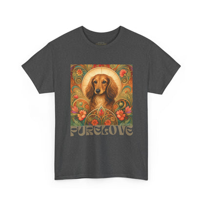 Dachshund Tan Longhair Vintage Graphic T-Shirt – Unisex Cotton Tee for Dog Lovers