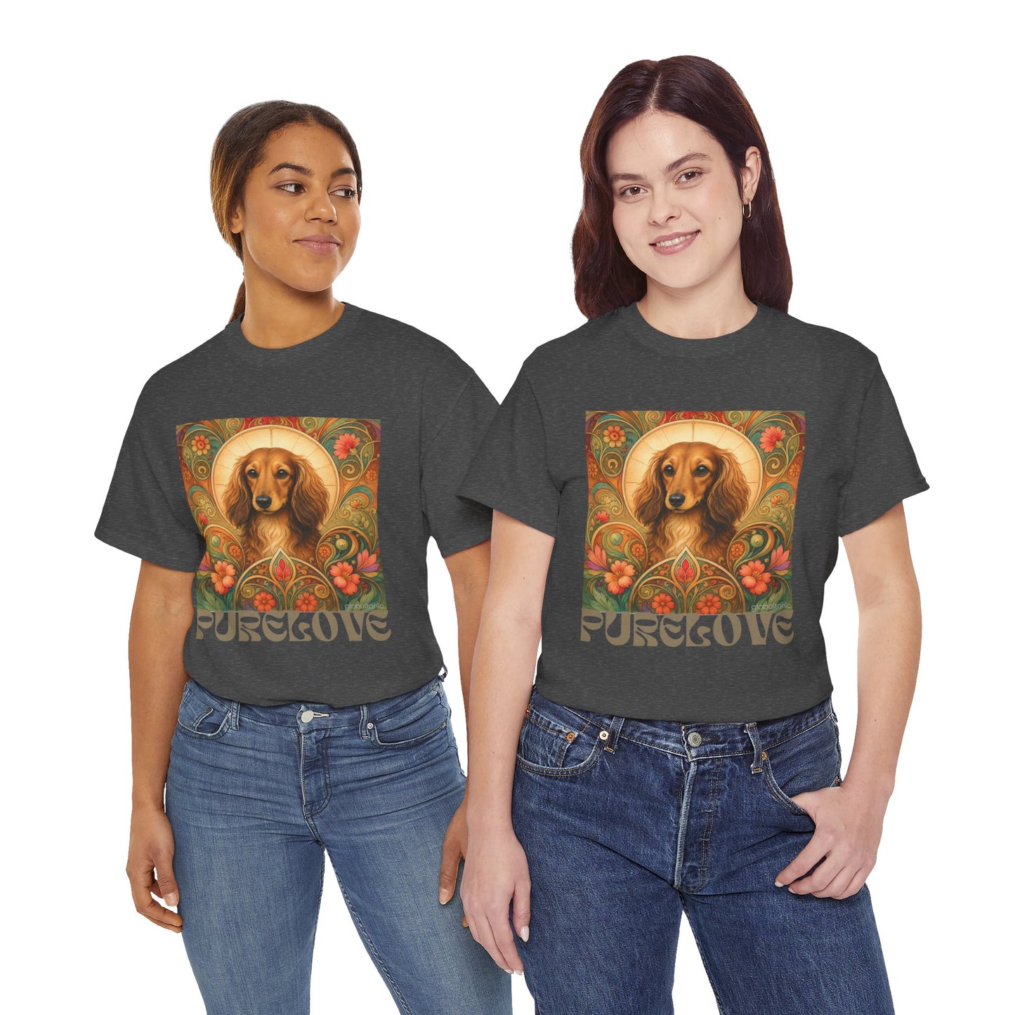 Dachshund Tan Longhair Vintage Graphic T-Shirt – Unisex Cotton Tee for Dog Lovers