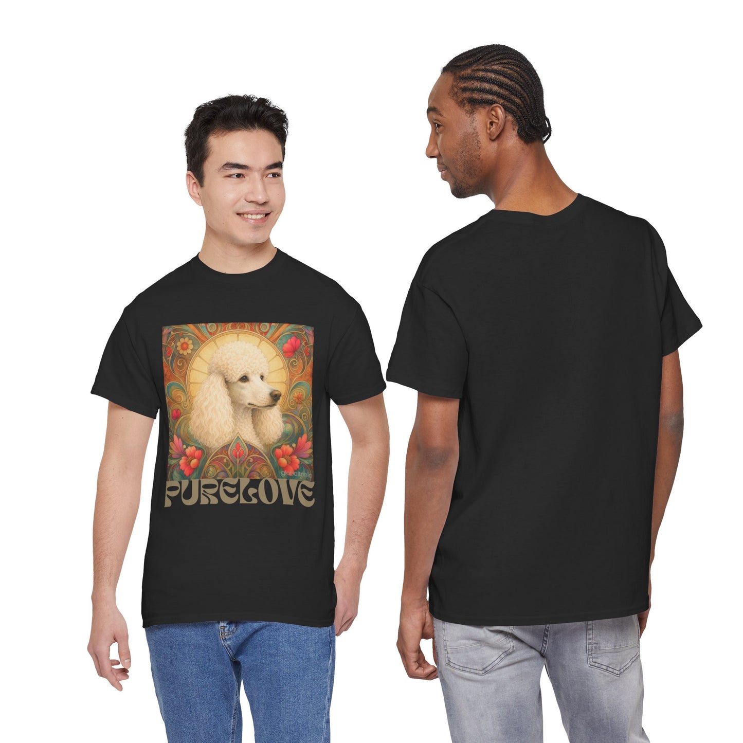 White Poodle Vintage Graphic T-Shirt – Unisex Cotton Tee for Dog Lovers