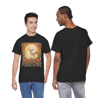 White Poodle Vintage Graphic T-Shirt – Unisex Cotton Tee for Dog Lovers
