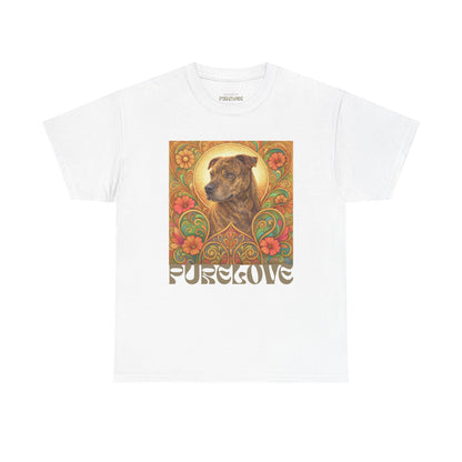 Staffy Brown Brindle Vintage Graphic T-Shirt – Unisex Cotton Tee for Dog Lovers