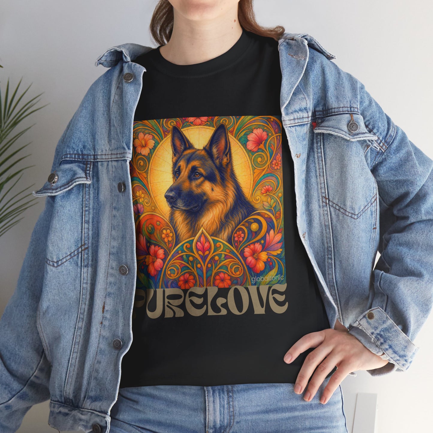 German Shepherd Vintage Graphic T-Shirt – Unisex Cotton Tee for Dog Lovers