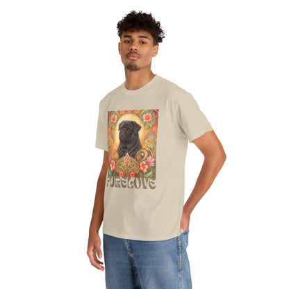 Pug Black Vintage Graphic T-Shirt – Unisex Cotton Tee for Dog Lovers