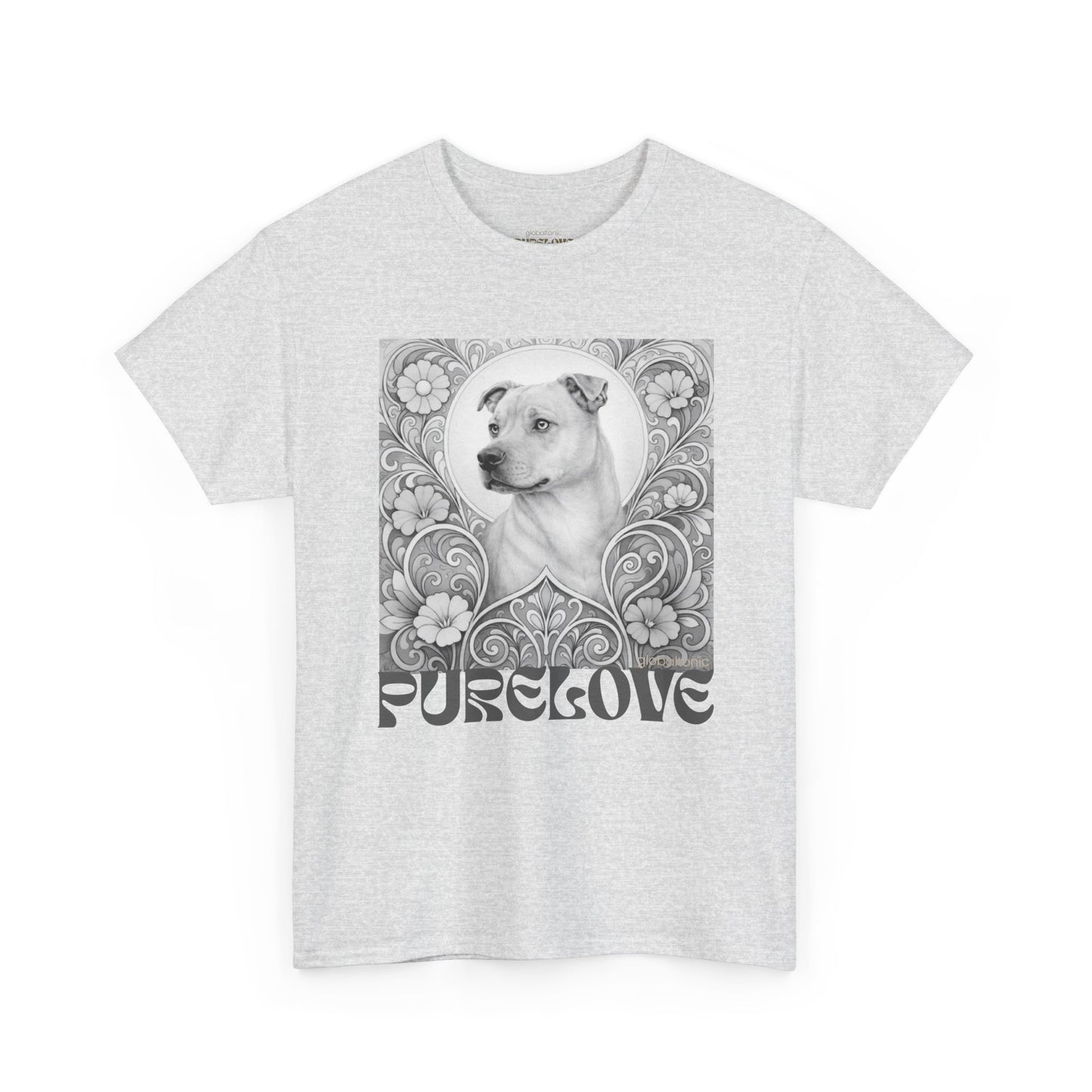 Staffy Tan Vintage Graphic T-Shirt – Unisex Cotton Tee for Dog Lovers (Black & White)