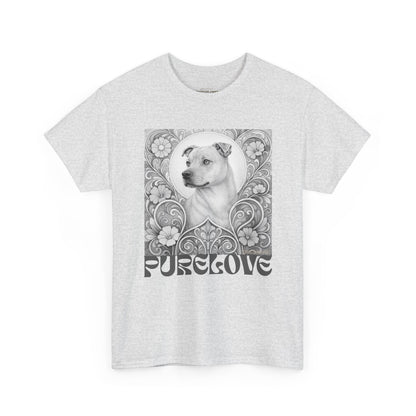 Staffy Tan Vintage Graphic T-Shirt – Unisex Cotton Tee for Dog Lovers (Black & White)