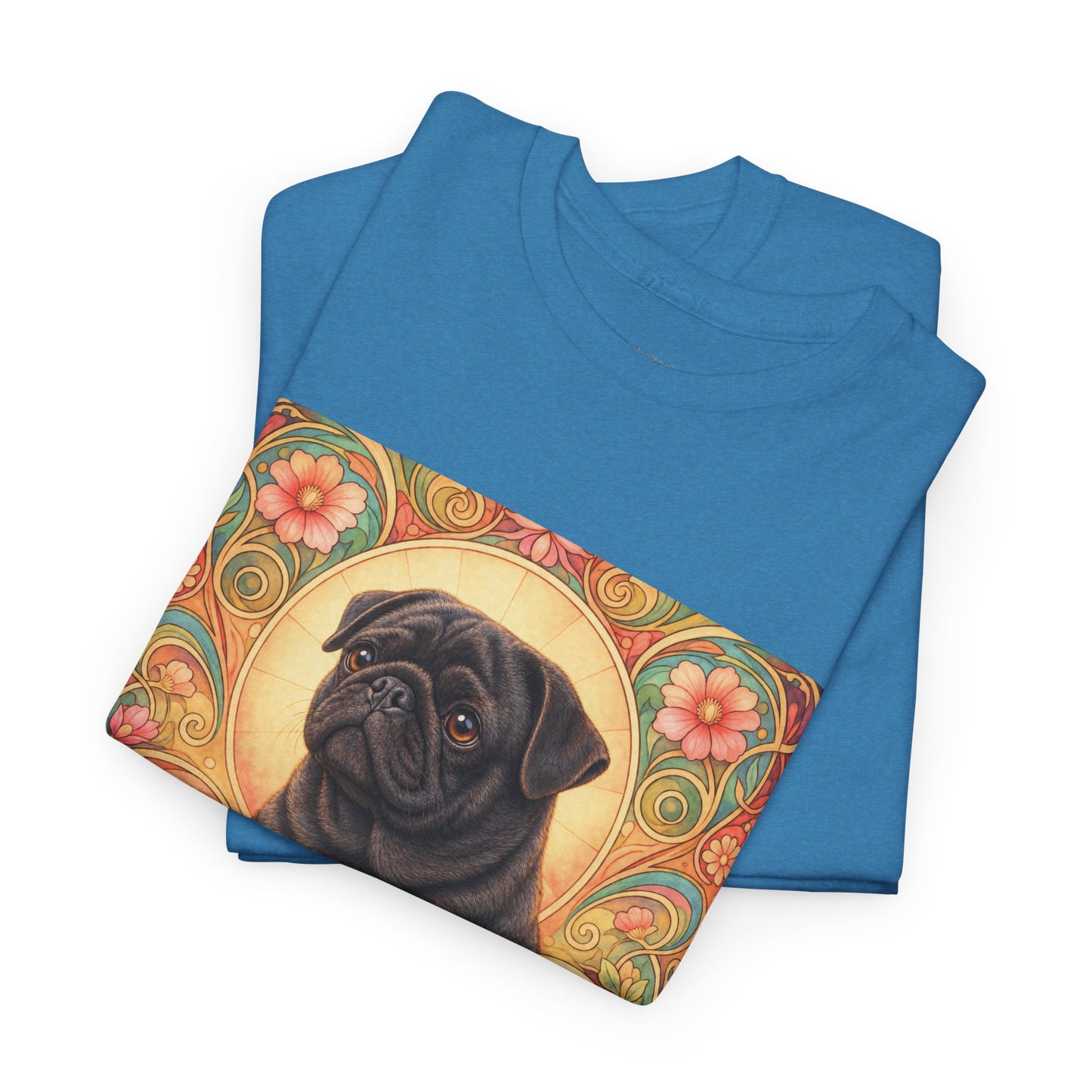 Pug Black Vintage Graphic T-Shirt – Unisex Cotton Tee for Dog Lovers