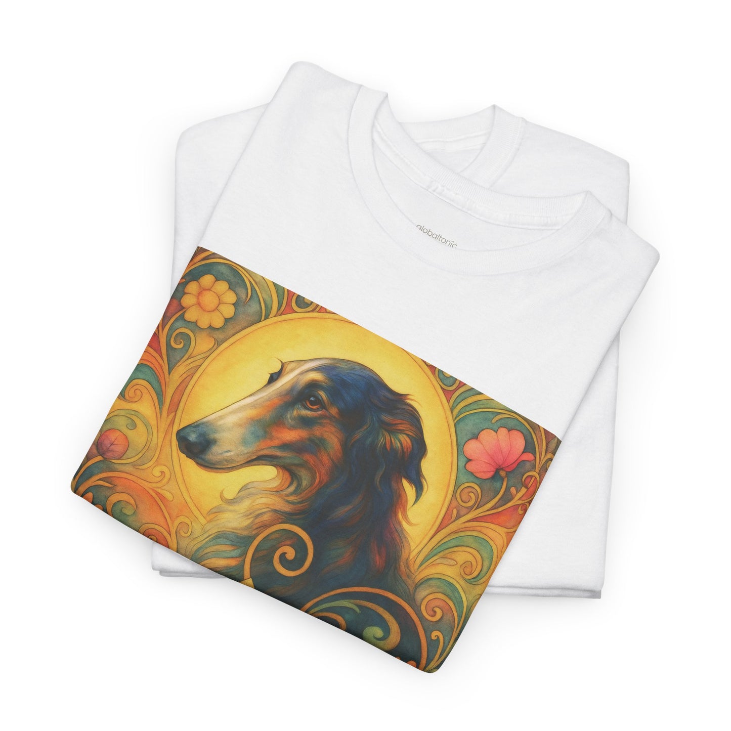 Borzoi Vintage Graphic T-Shirt – Unisex Cotton Tee for Dog Lovers