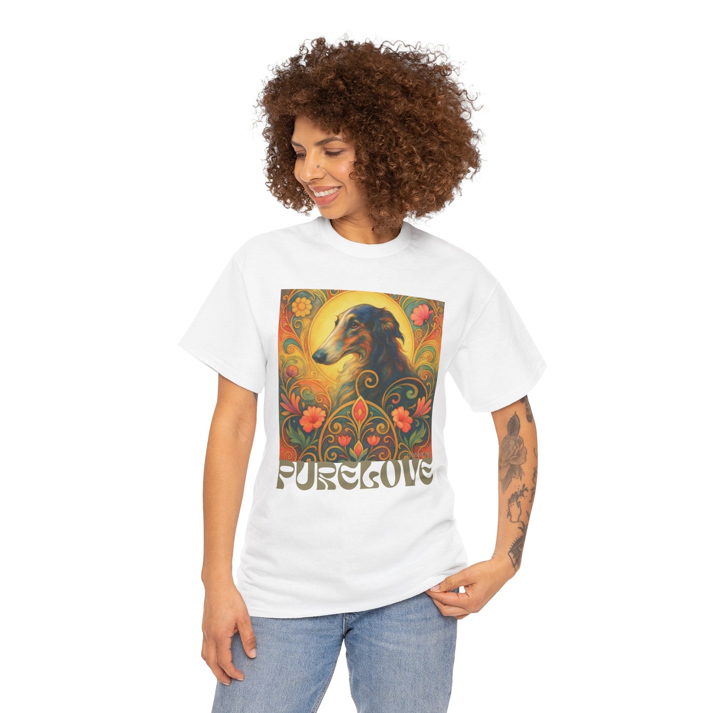 Borzoi Vintage Graphic T-Shirt – Unisex Cotton Tee for Dog Lovers