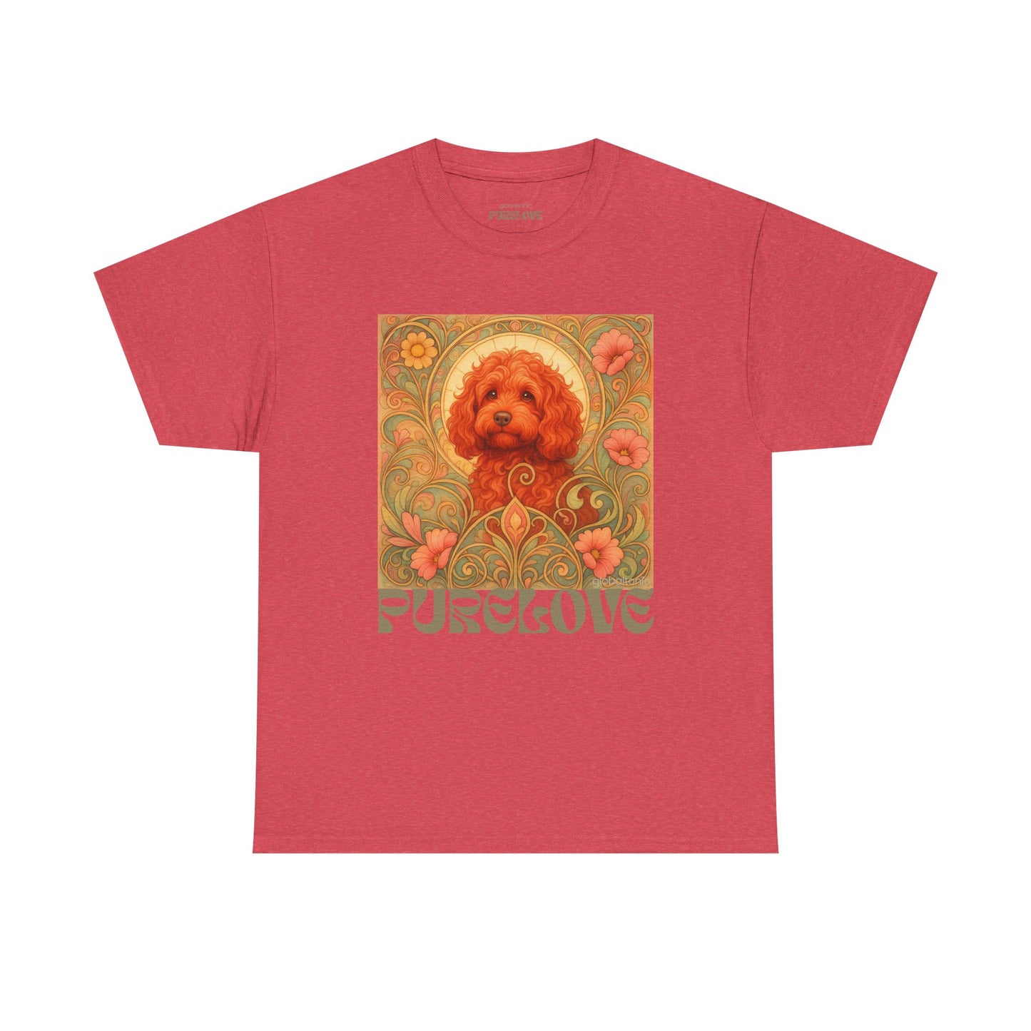 Strawberry Cavapoo (Cavoodle) Vintage Graphic T-shirt -Unisex Cotton Tee for Dog Lovers