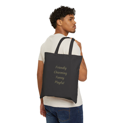 Pug Vintage Dog Lovers Cotton Canvas Tote Bag - Unique, Artistic, Durable