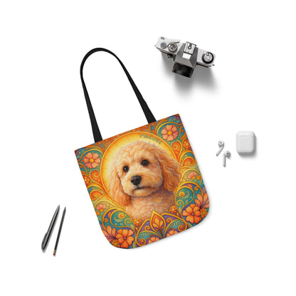 Goldendoodle (Groodle) All-Over Print Canvas Tote Bag – Colourful Artistic Dog Lover Gift