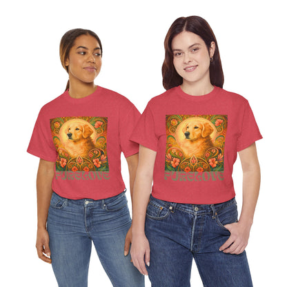 Golden Retriever Vintage Graphic T-shirt - Unisex Cotton Tee for Dog Lovers