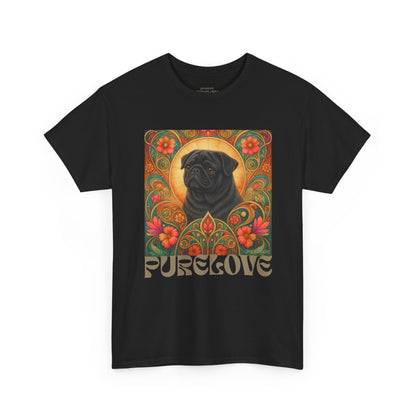 Pug Black Vintage Graphic T-Shirt – Unisex Cotton Tee for Dog Lovers