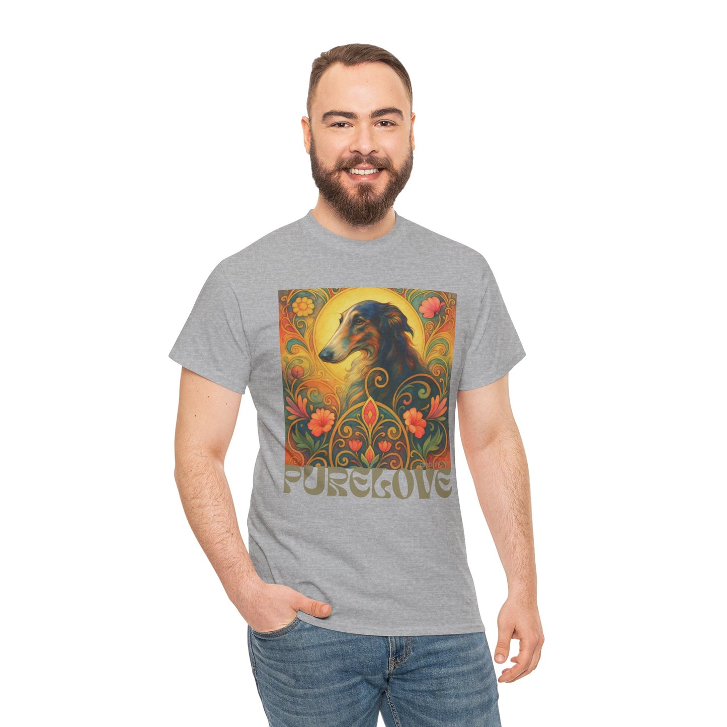Borzoi Vintage Graphic T-Shirt – Unisex Cotton Tee for Dog Lovers