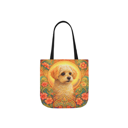 Foxypoo (Foodle) All-Over Print Canvas Tote Bag – Colourful Artistic Dog Lover Gift