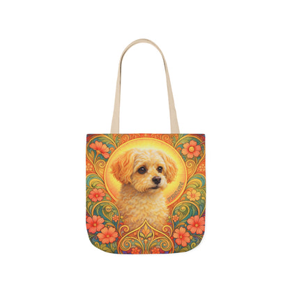 Foxypoo (Foodle) All-Over Print Canvas Tote Bag – Colourful Artistic Dog Lover Gift