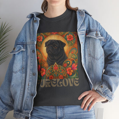 Pug Black Vintage Graphic T-Shirt – Unisex Cotton Tee for Dog Lovers