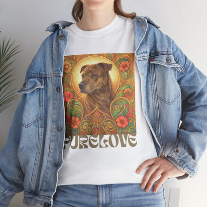 Staffy Brown Brindle Vintage Graphic T-Shirt – Unisex Cotton Tee for Dog Lovers