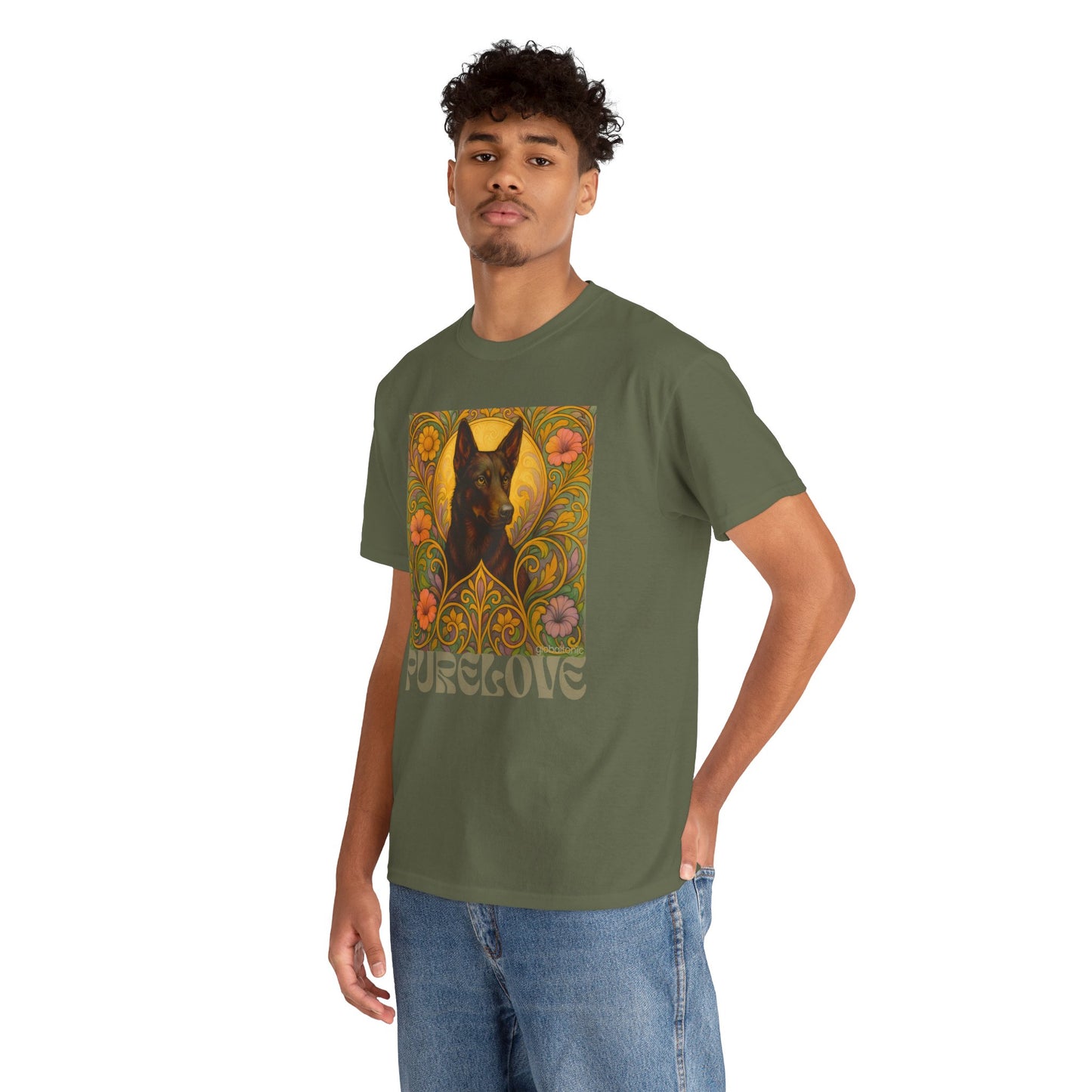 Black Kelpie Vintage Graphic T-Shirt – Unisex Cotton Tee for Dog Lovers