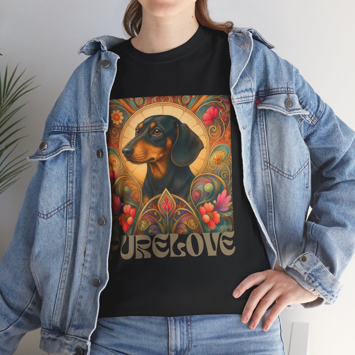 Dachshund Black Tan Vintage Graphic T-Shirt – Unisex Cotton Tee for Dog Lovers