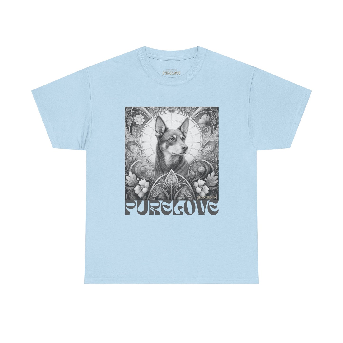 Kelpie Brown Vintage Unisex Cotton Tee for Dog Lovers (Black & White)