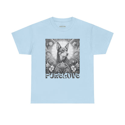 Kelpie Brown Vintage Unisex Cotton Tee for Dog Lovers (Black & White)