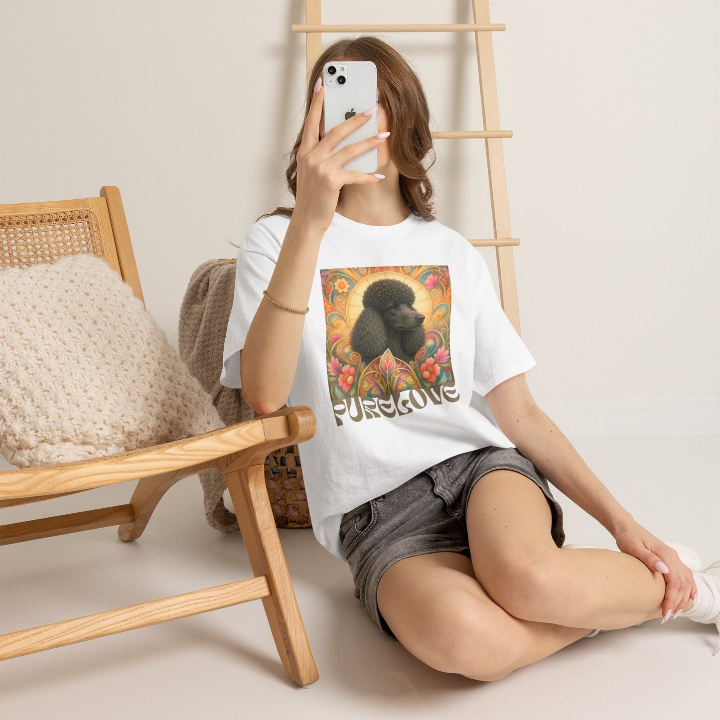 Poodle Black Vintage Graphic T-Shirt – Unisex Cotton Tee for Dog Lovers